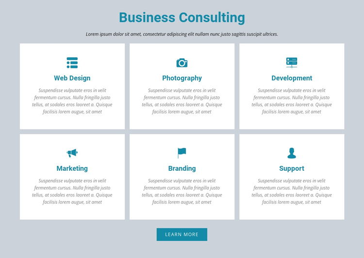 Business Consulting One Page Template