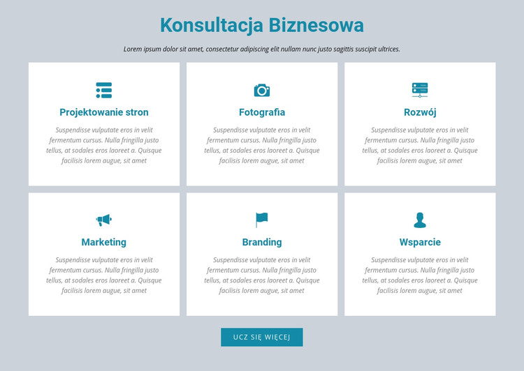 Konsultacja Biznesowa Szablon HTML