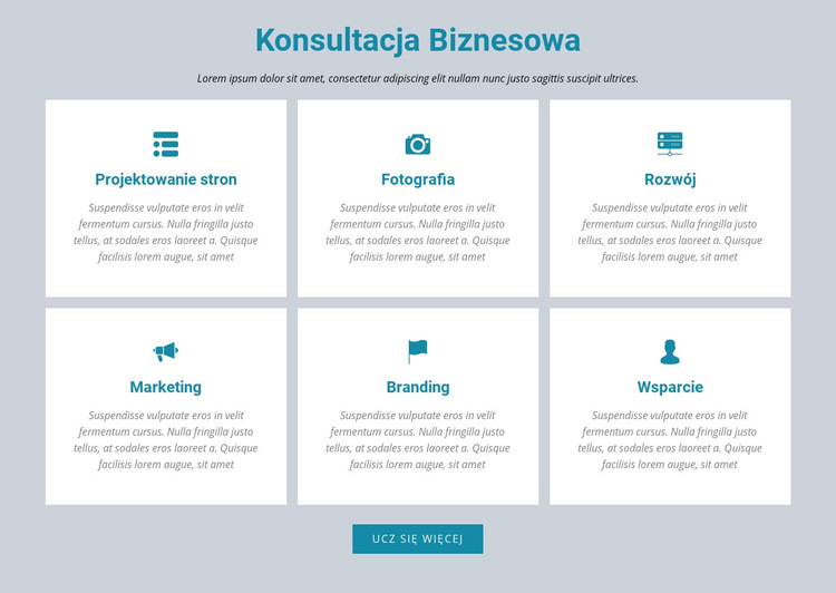 Konsultacja Biznesowa Szablon witryny sieci Web