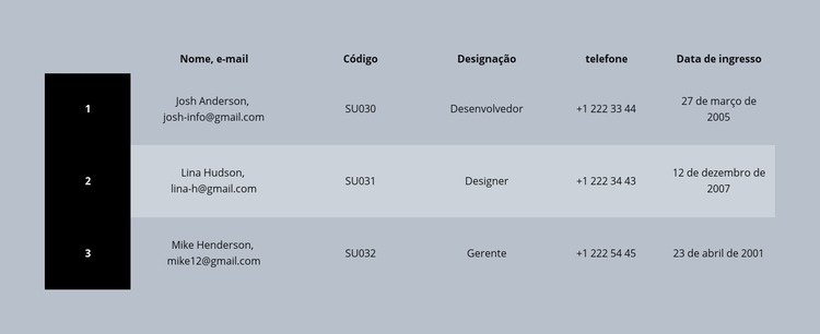 Mesa colorida para negócios Modelos de construtor de sites