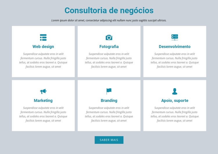 Consultoria de negócios Modelos de construtor de sites