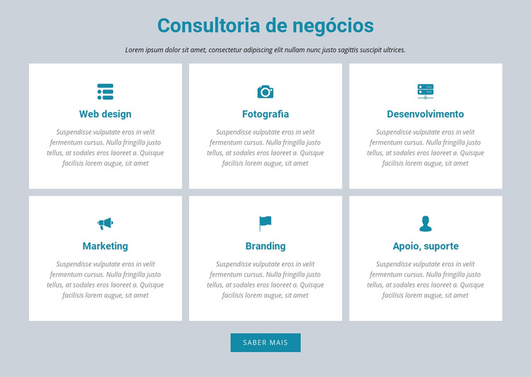 Consultoria de negócios Modelo de site