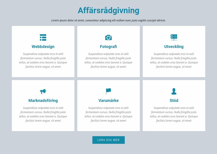 Affärsrådgivning HTML-mall