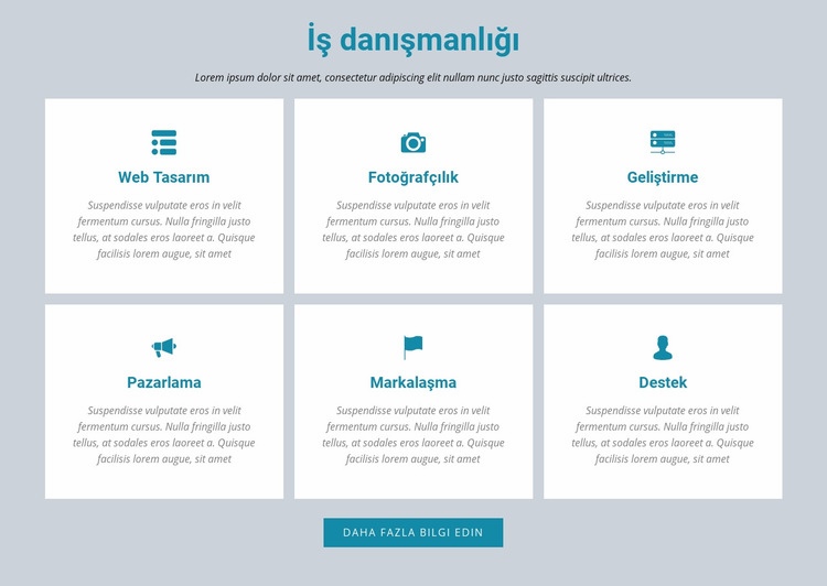 İş danışmanlığı Web sitesi tasarımı