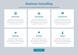 Business Consulting - Drag & Drop Website Mockup