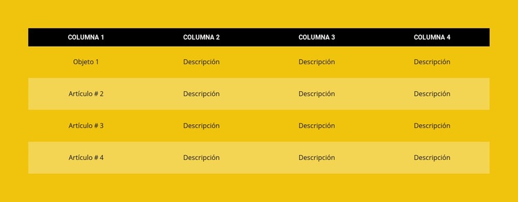 Tabla de colores Plantilla