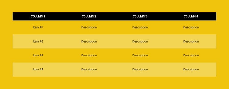 Color table Html Code Example