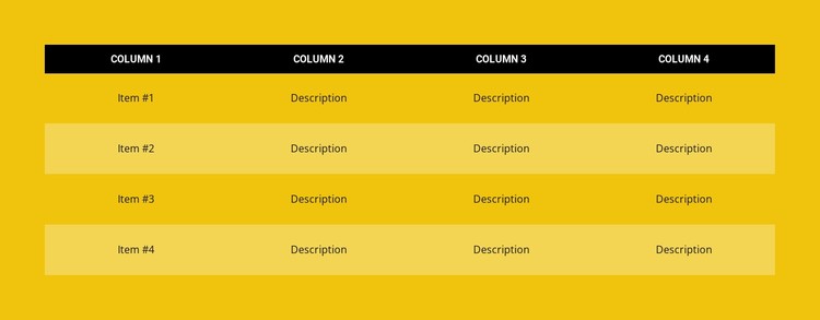 Color table Static Site Generator