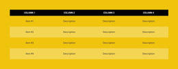 Color table - Website Mockup by Nicepage