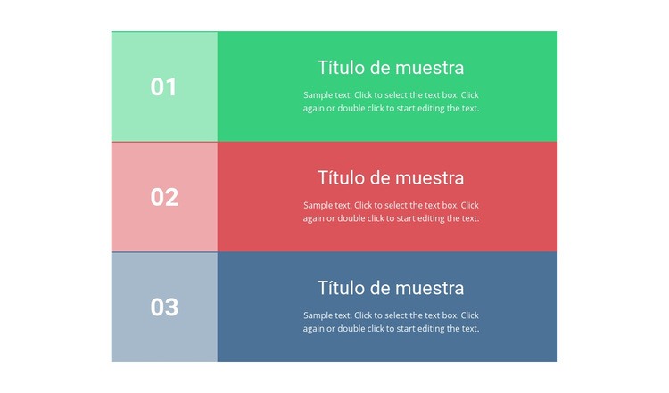 Lista de colores Plantilla HTML5