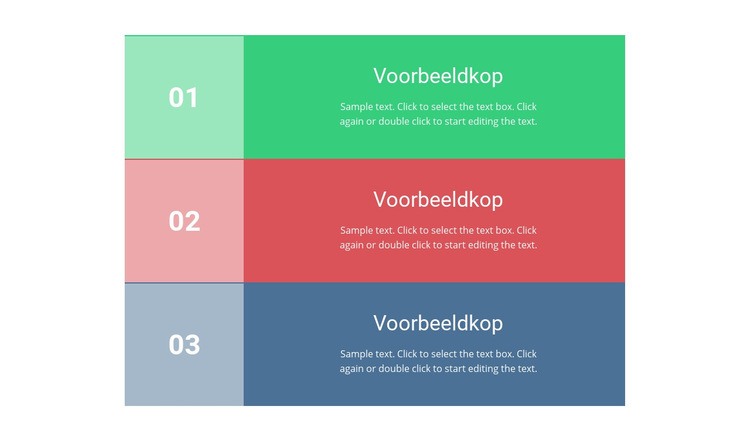 Gekleurde lijst HTML-sjabloon