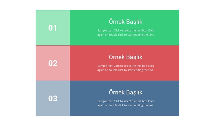 Renkli Liste Web sitesi tasarımı