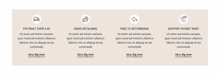 Snabb och säker frakt HTML-mall