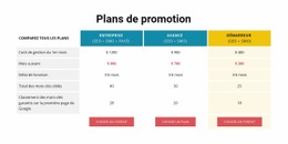 Plans De Promotions - Créateur De Sites Web