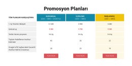 Promosyon Planları Için Sayfa Düzeni