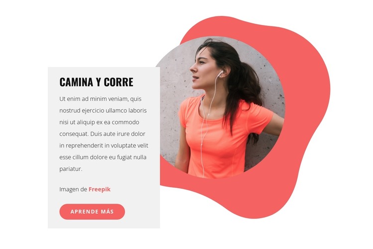 Proporciones de caminar a correr Plantilla HTML