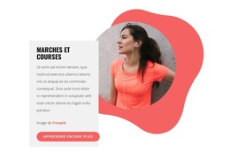 Disposition Du Site Web Pour Rapports Marche/Course À Pied