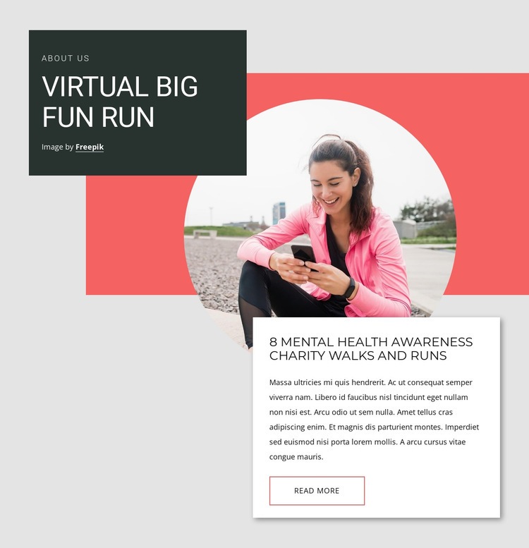 Walks and run Homepage Design