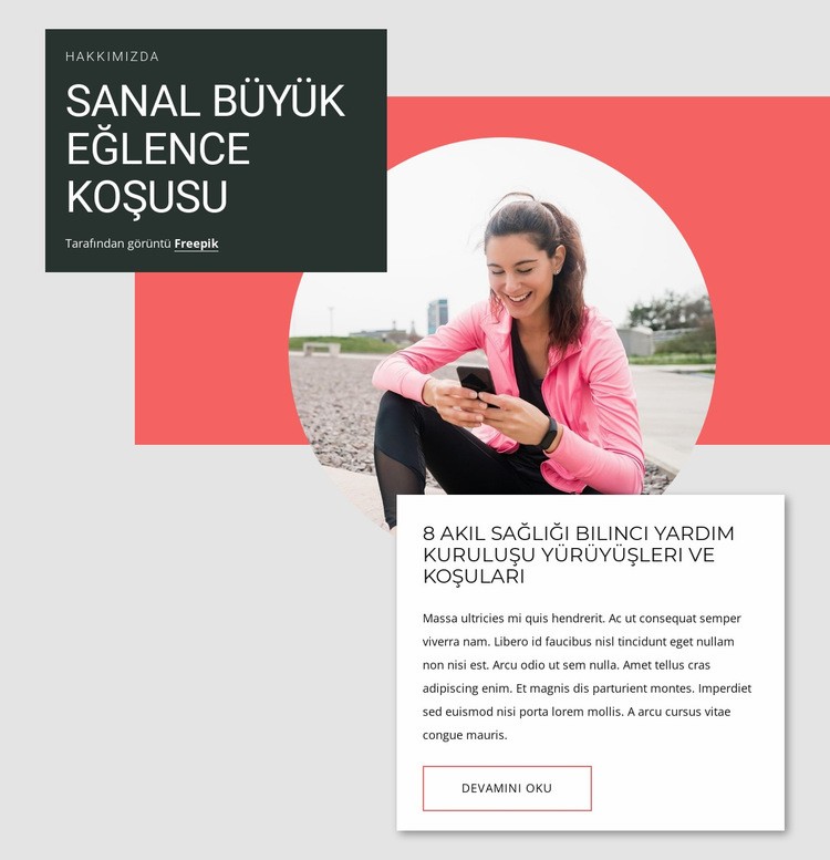 Yürür ve koşar Html Web Sitesi Oluşturucu