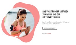 Laufen Und Flüssigkeitszufuhr - Website-Vorlagen