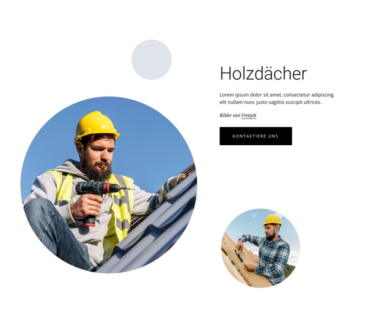 Holzdächer Website-Modell