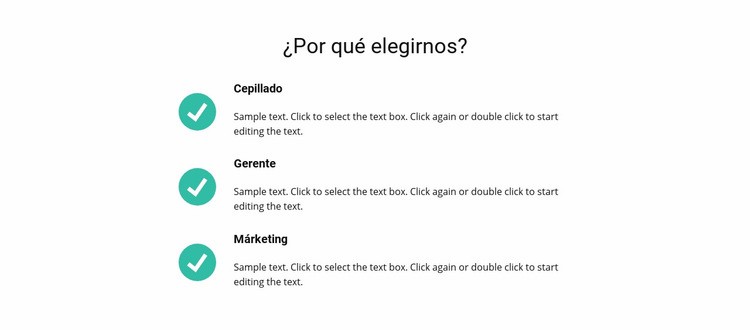 Lista de beneficios Diseño de páginas web