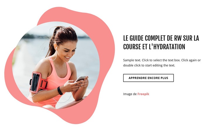 Course à pied et hydratation Conception de site Web