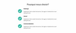 Liste Des Avantages - Créateur De Sites Web Professionnels Personnalisables