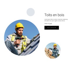 Toits En Bois Modèle CSS Simple