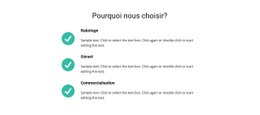 Liste Des Avantages - Modèle HTML5 Personnalisé
