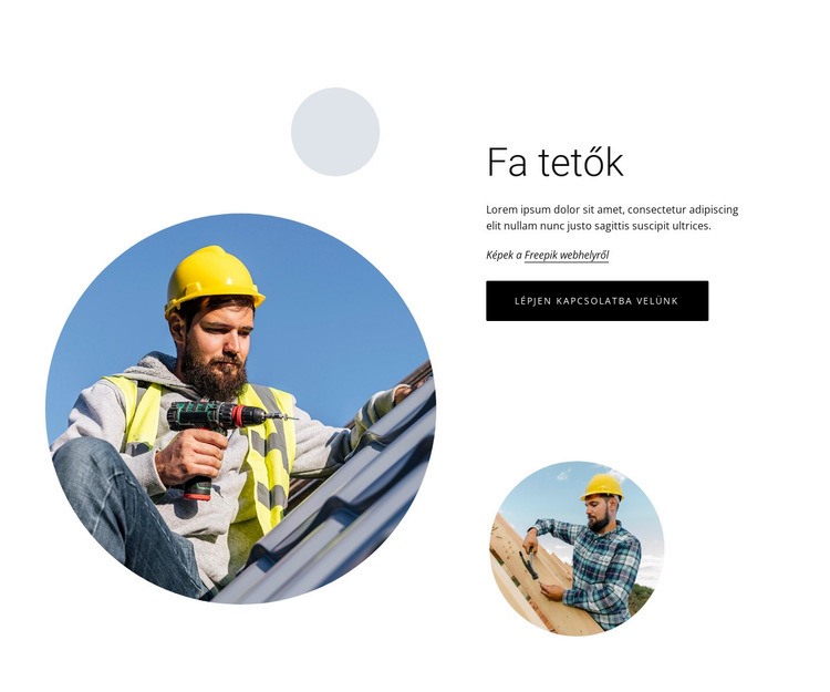 Fa tetők WordPress Téma