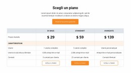 Scegli Un Piano - Modello Di Sito Web A Pagina Singola