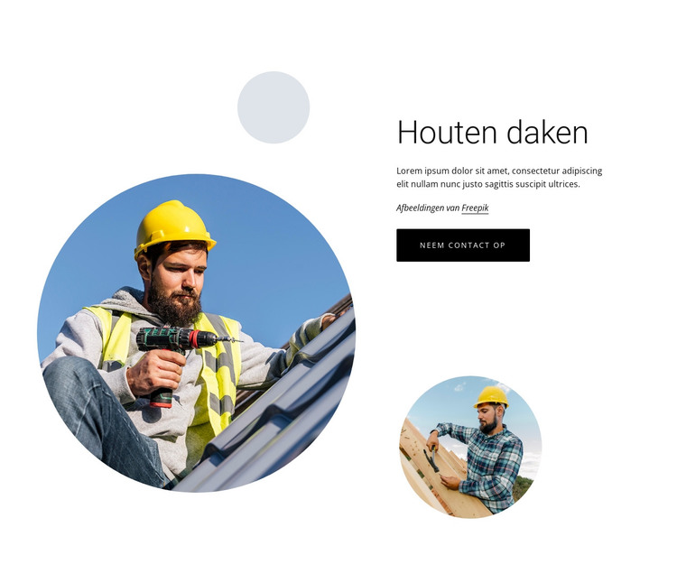 Houten daken HTML-sjabloon