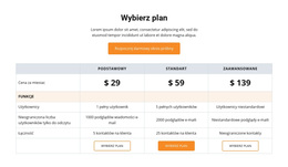 Wybierz Plan - Szablon WordPress