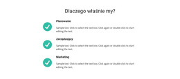 Lista Korzyści - Nowoczesny Motyw WordPress