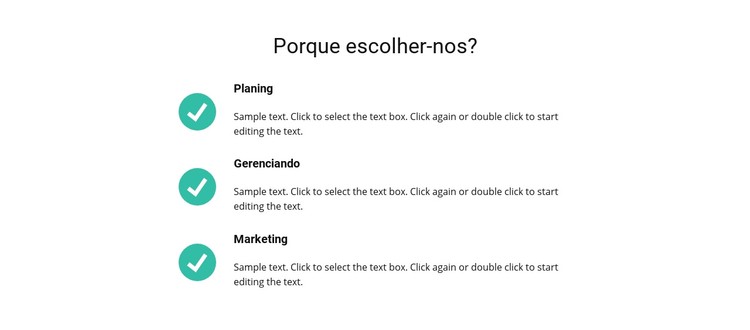 Lista de benefícios Template CSS