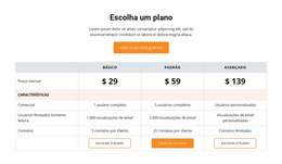 Escolha Um Plano - Modelo Para Adicionar Elementos À Página