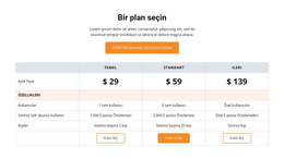 Bir Plan Seçin - Açılış Sayfası