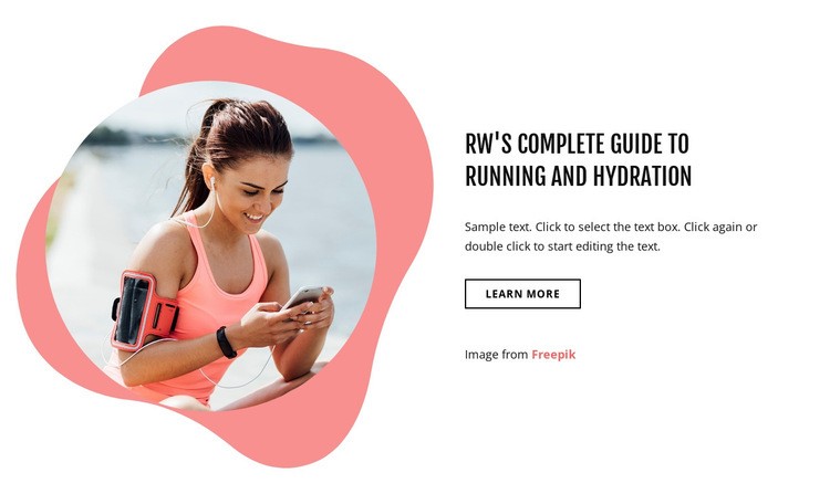 Running and hydration Web Page Design