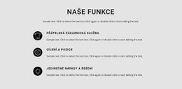 Seznam Funkcí – Vstupní Stránka HTML