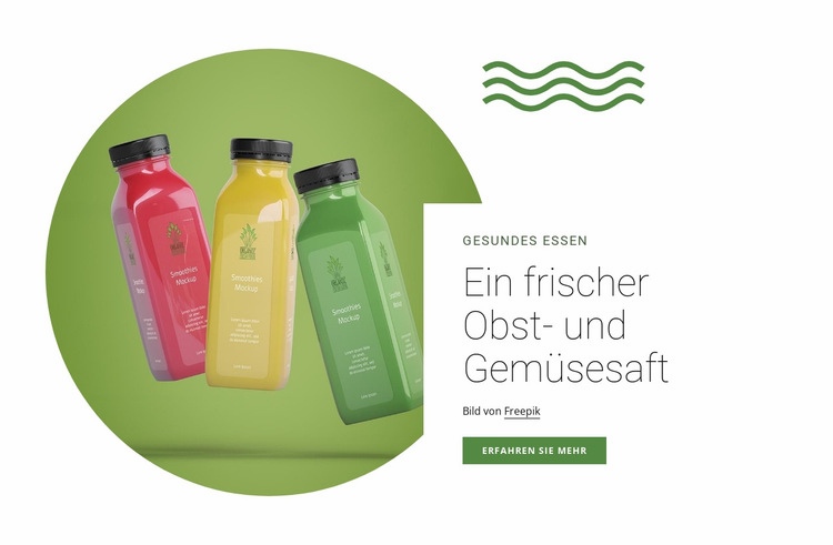 Frischer Fruchtsaft Eine Seitenvorlage