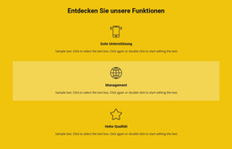 Funktionsliste - Einseitenvorlage