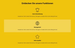 Funktionsliste - Kreatives Mehrzweck-Website-Design