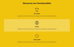 Liste Des Fonctionnalités - Conception Créative De Sites Polyvalents