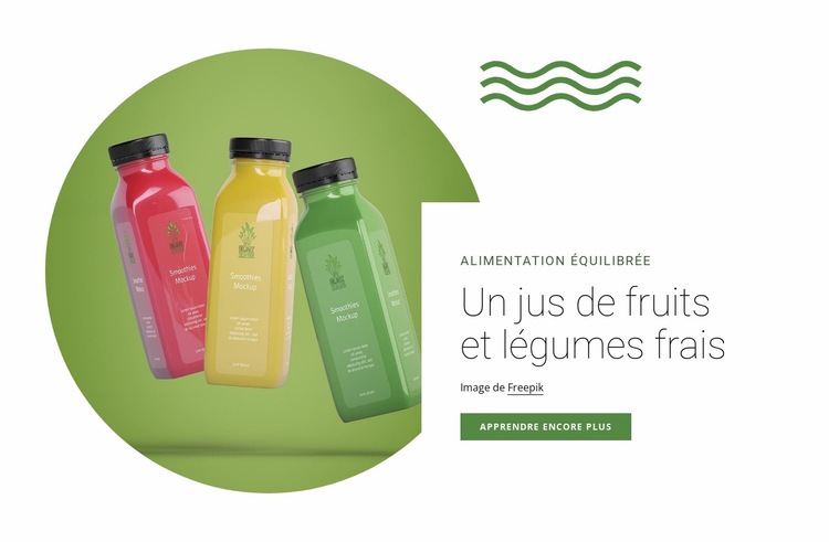 Jus de fruits frais Modèles de constructeur de sites Web