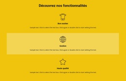 Maquette De Site Web Exclusive Pour Liste Des Fonctionnalités