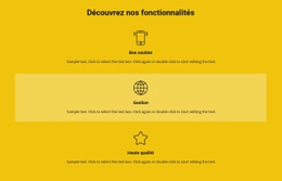 Liste Des Fonctionnalités – Créez Un Modèle Étonnant