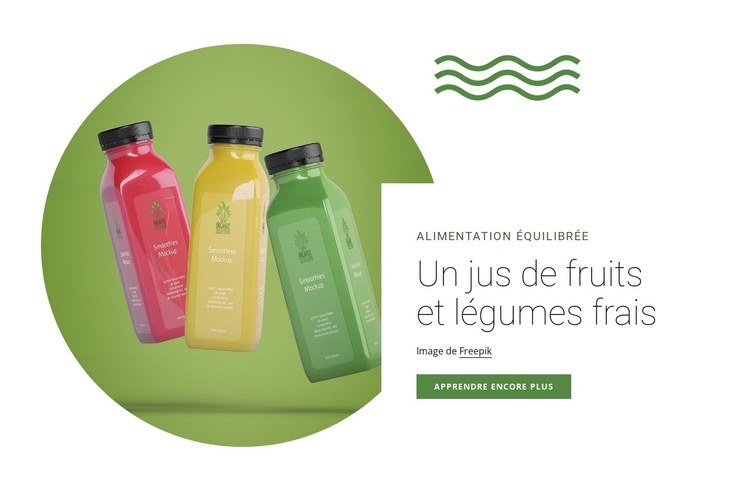 Jus de fruits frais Modèle HTML5