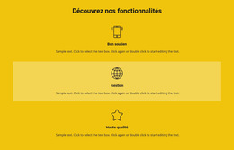 Liste Des Fonctionnalités - Modèle De Page Web
