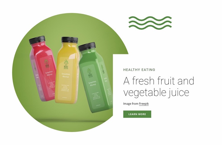 Fresh fruit juice Homepage Design